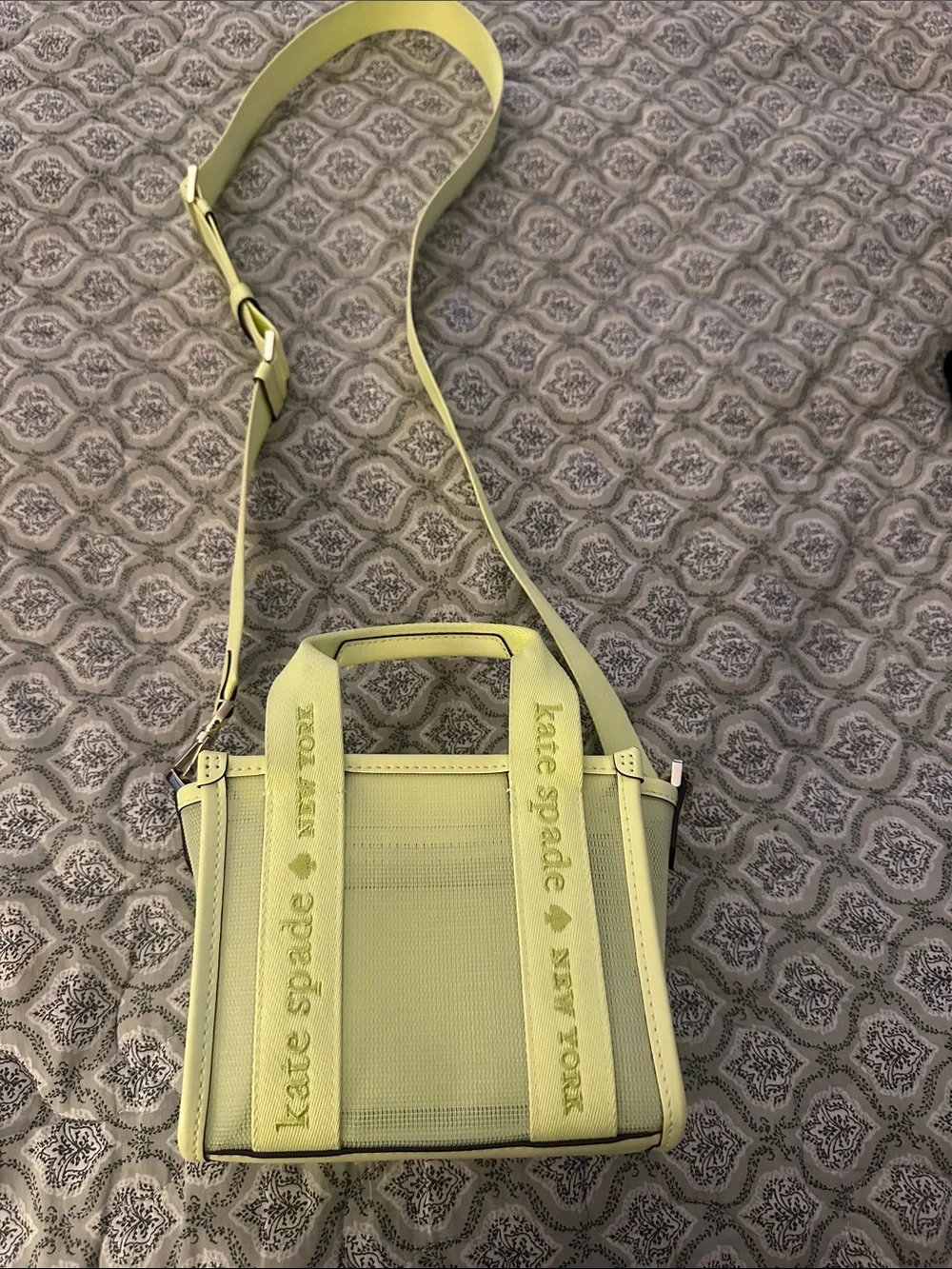 kate spade Lemon-Lime Mini Crossbody Bag with Logo Straps